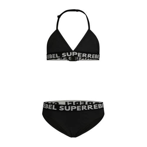 SuperRebel triangel bikini Isla zwart Meisjes Gerecycled polyester (duurzaam) - 116