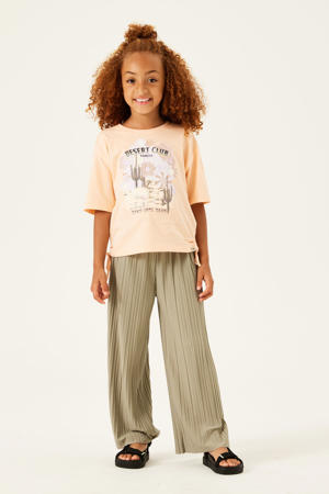 T-shirt met printopdruk oranje