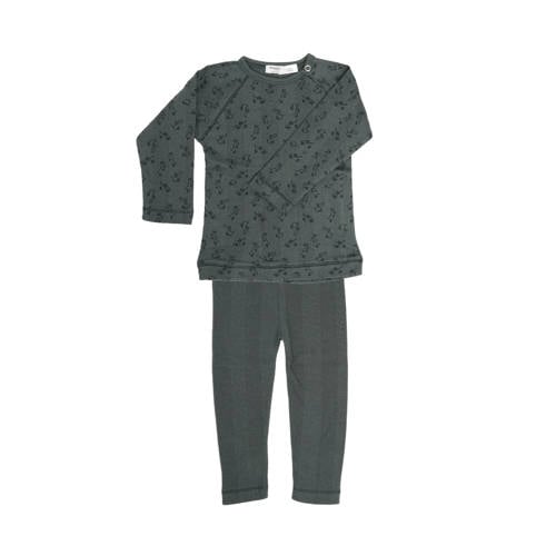 Snoozebaby pyjama Dark Green Groen Jongens/Meisjes Biologisch katoen Ronde hals