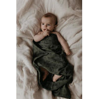 thumbnail: Snoozebaby hydrofiele swaddle 80x80 cm Dark Green