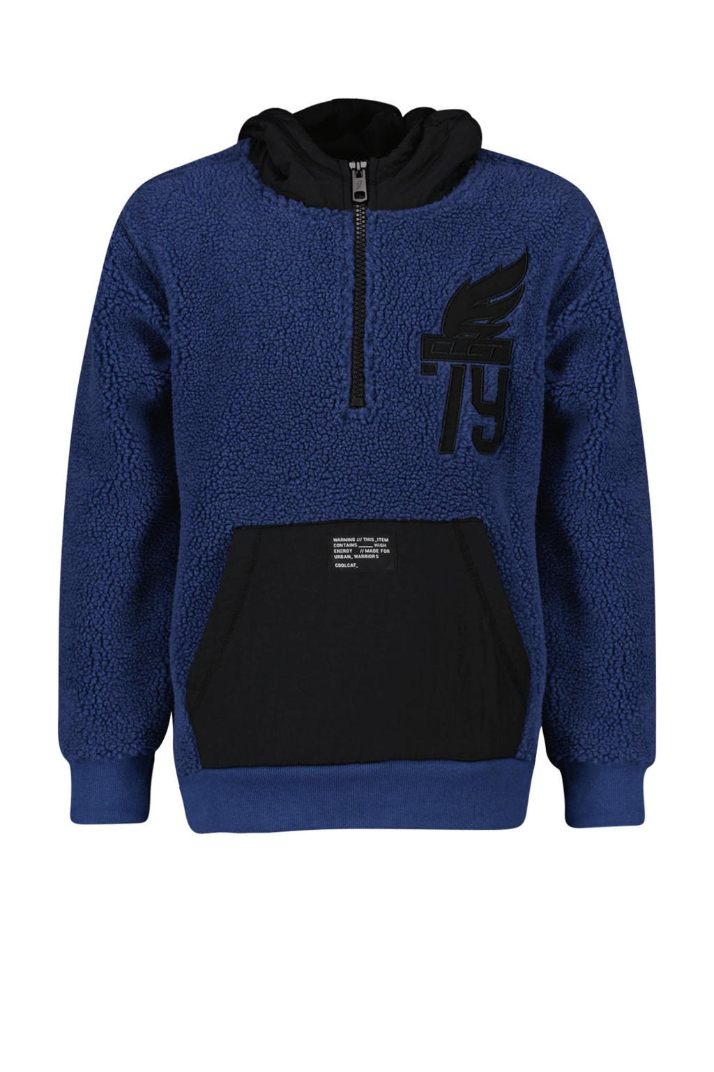 CoolCat Junior hoodie Sage CB donkerblauw/zwart