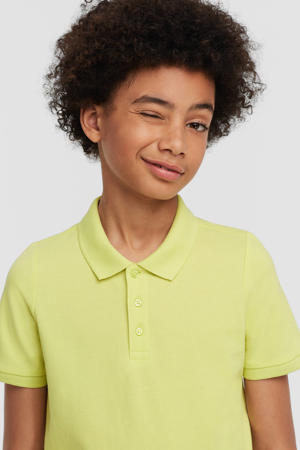 piqué polo lime groen