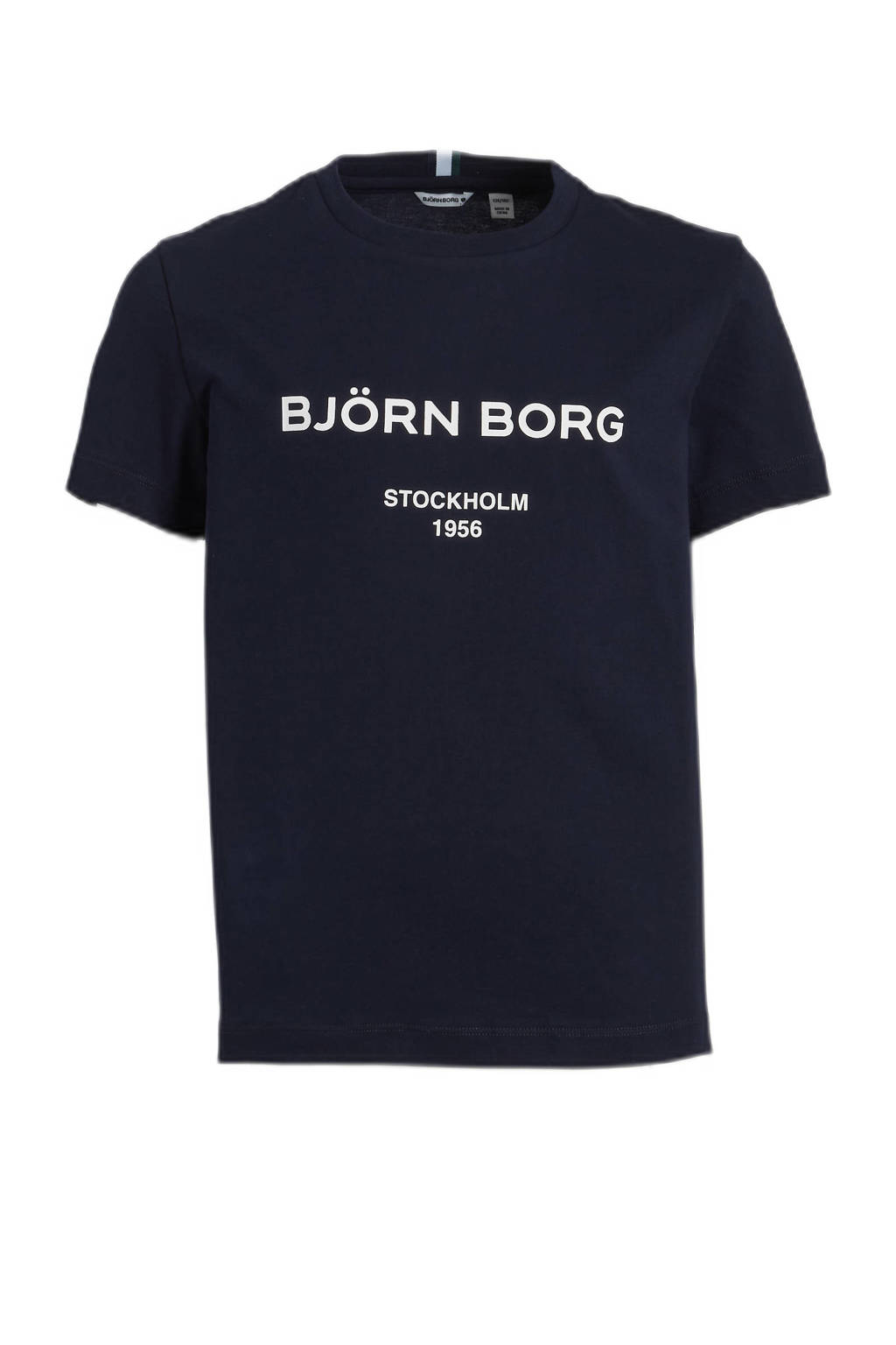 mout Fascinerend kolf Björn Borg T-shirt met logo donkerblauw | kleertjes.com