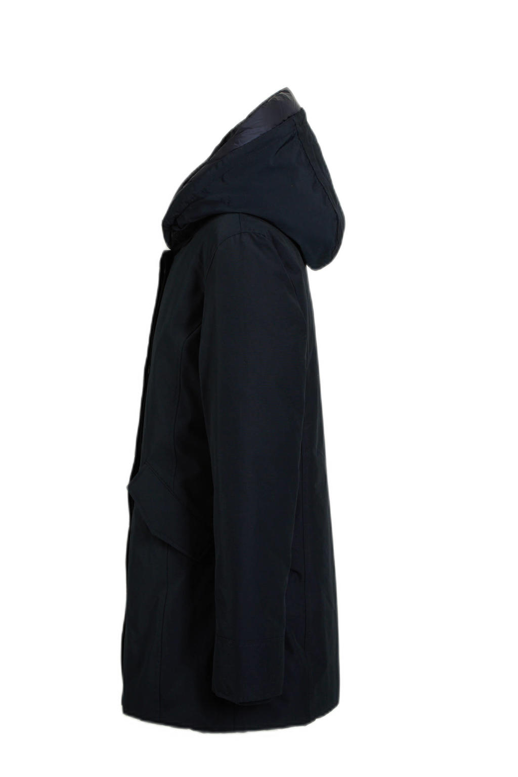 Woolrich winterjas met all over print blauw