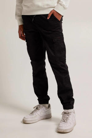 slim fit cargobroek Pharrel JR zwart