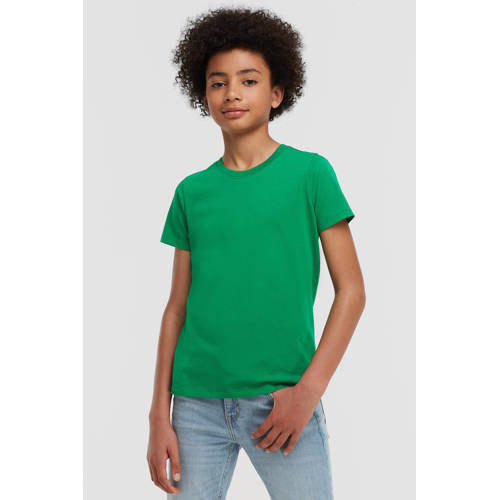 anytime T-shirt groen Jongens Katoen Ronde hals Effen