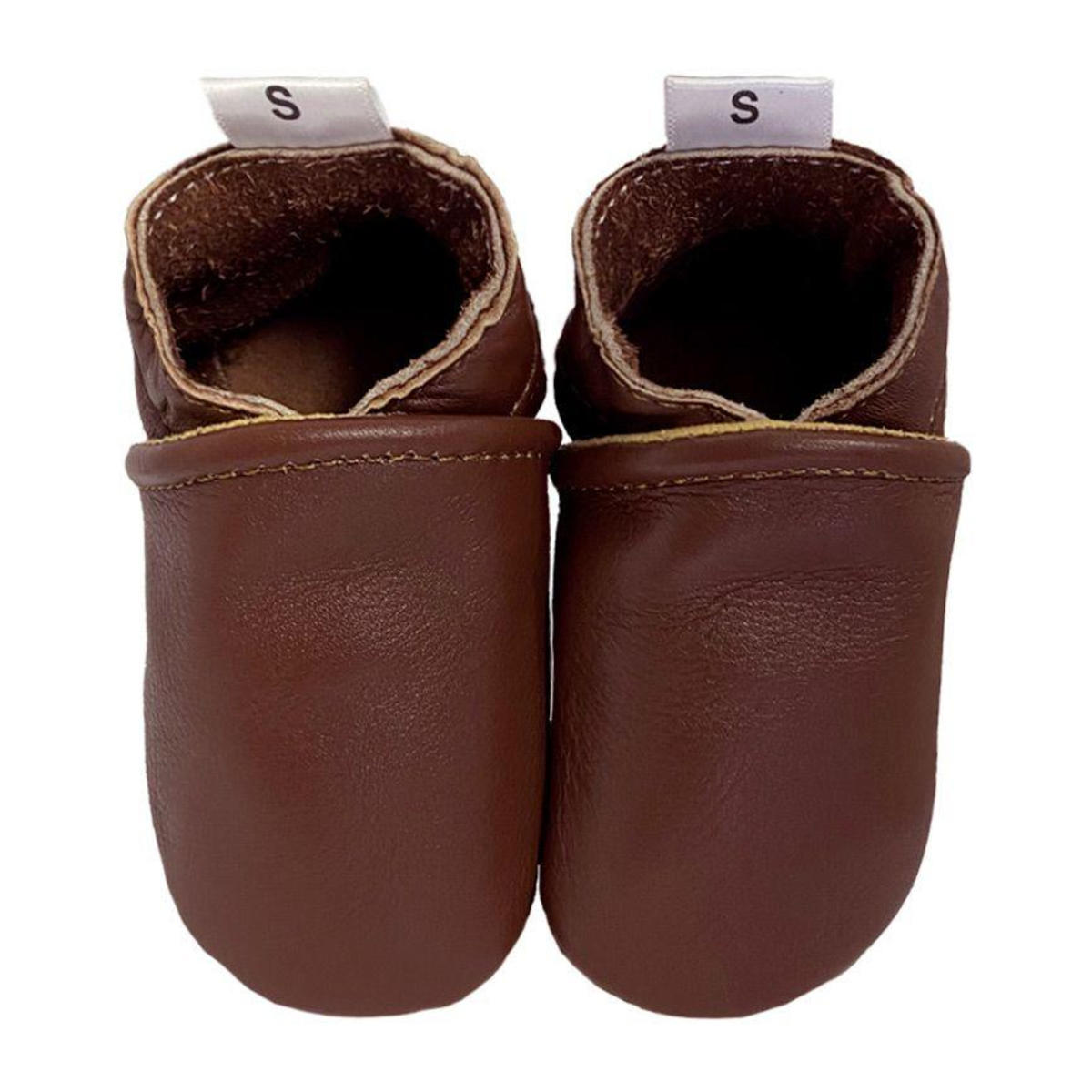 Babysteps leren babyslofjes donkerbruin