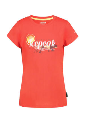 outdoor T-shirt koraalrood