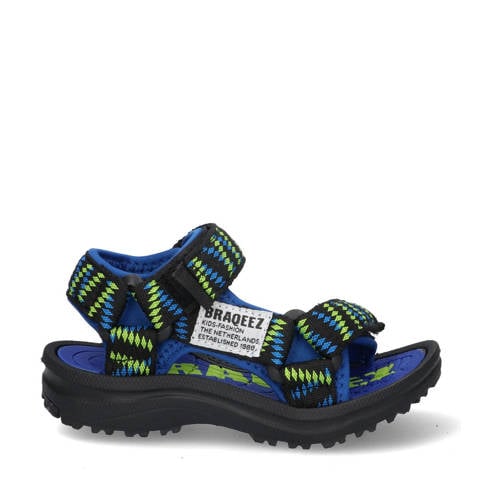 Braqeez Sky Sport sandalen kobaltblauw Jongens Textiel Meerkleurig