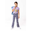 KIDS ONLY GIRL flared broek KOGPAIGE met all over print lila/donkerblauw