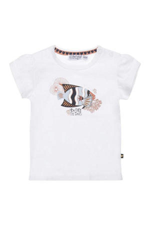 T-shirt met printopdruk wit