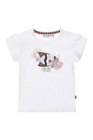 T-shirt met printopdruk wit