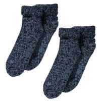 thumbnail: Apollo gemeleerde huissokken - set van 2 blauw