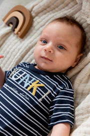 thumbnail: Dirkje baby gestreept boxpak blauw/wit