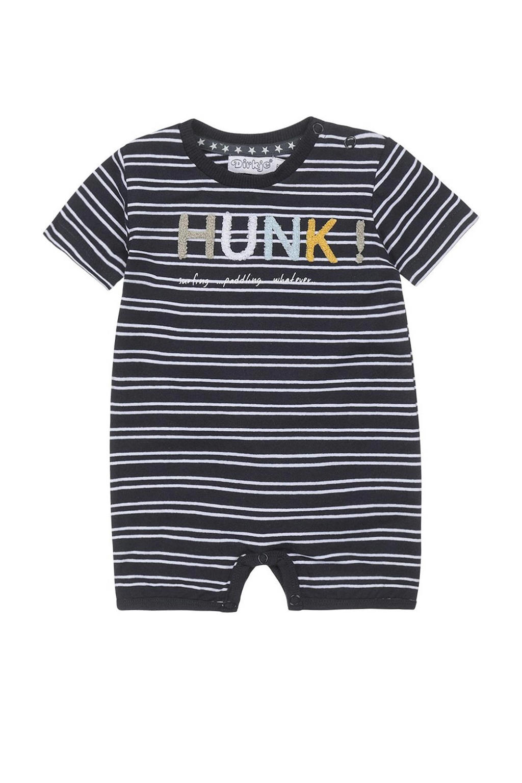 Dirkje baby gestreept boxpak blauw/wit