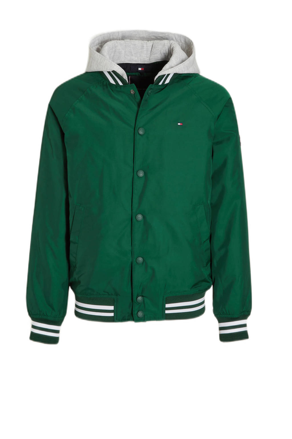 Tommy Hilfiger baseball jacket van gerecycled polyester groen