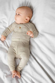 thumbnail: NAME IT BABY baby gemêleerde skinny broek NBNKAB ecru melange