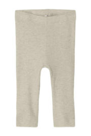 thumbnail: Ecru NAME IT BABY baby gemêleerde skinny broek melange van katoen met regular waist en elastische inzet