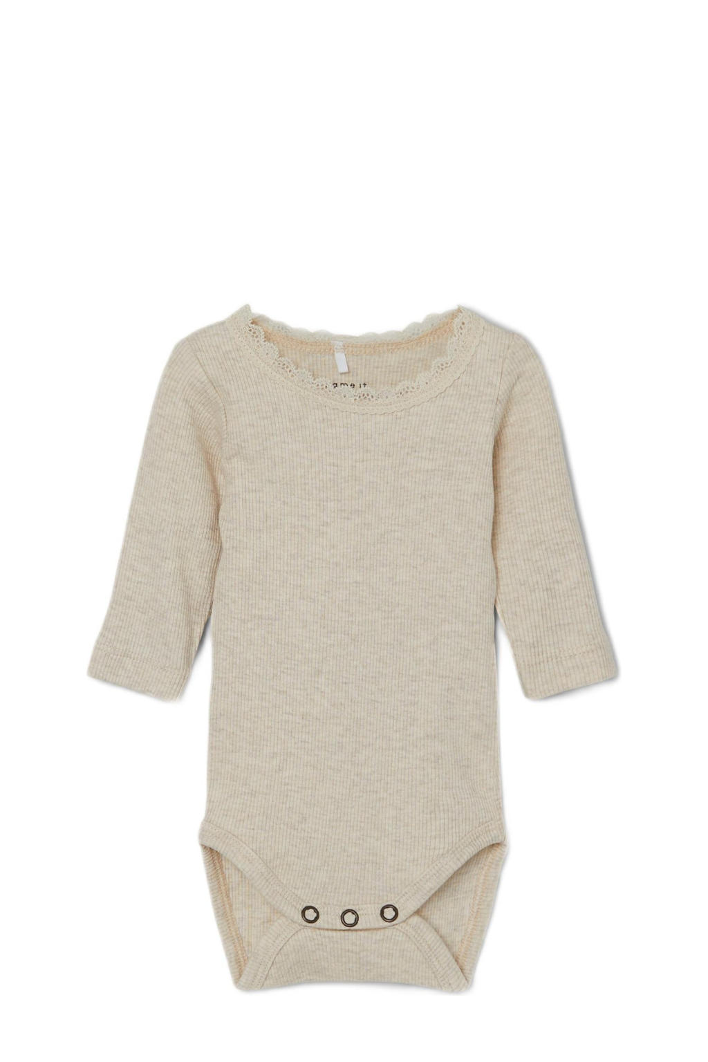 NAME IT BABY romper NBFKAB ecru melange
