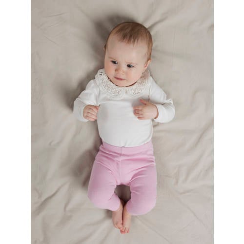 NAME IT BABY romper NBFTYLLA wit Meisjes Katoen Klassieke kraag Effen - maat 50 afbeelding