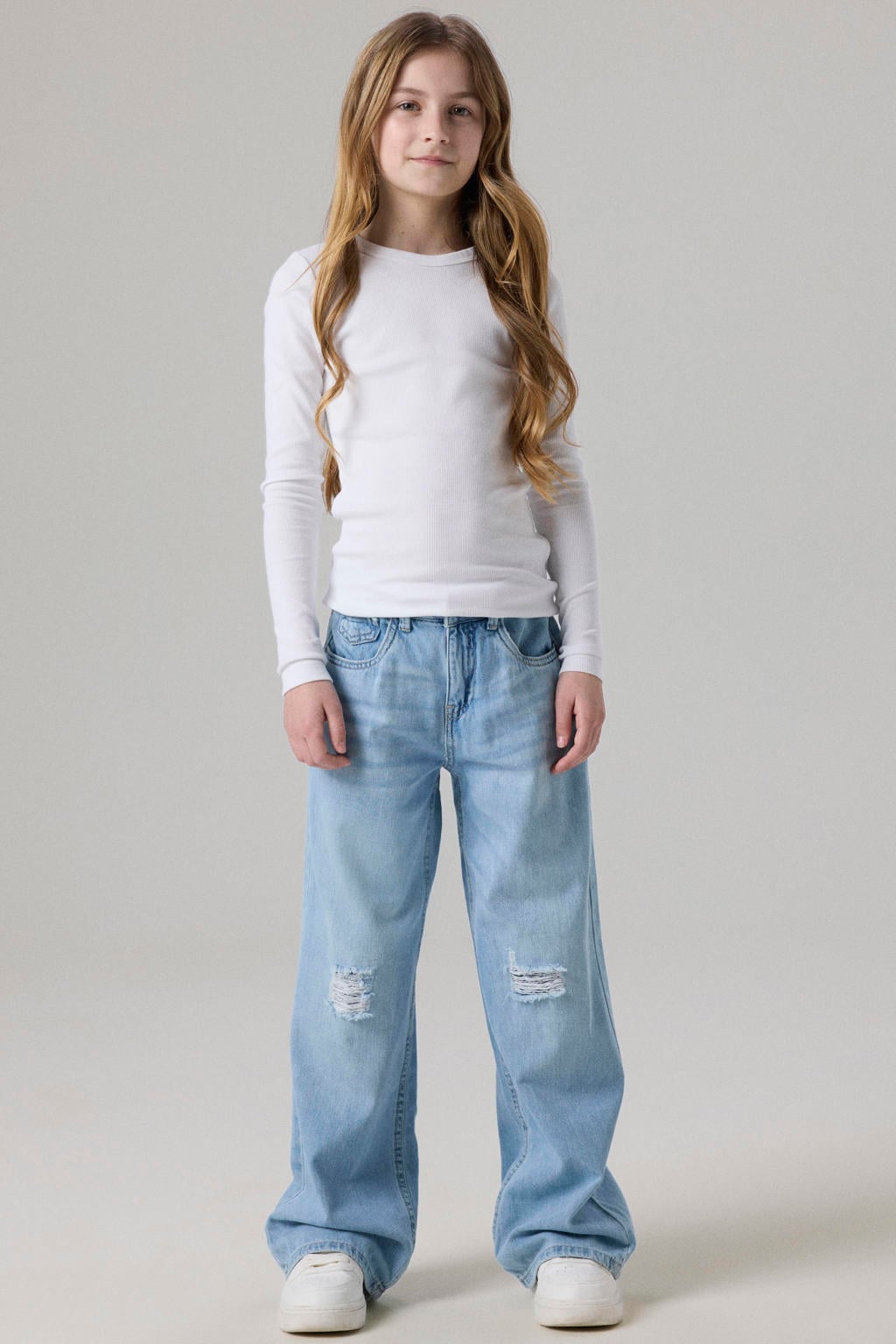 NAME IT KIDS wide leg jeans NKFROSE light blue denim