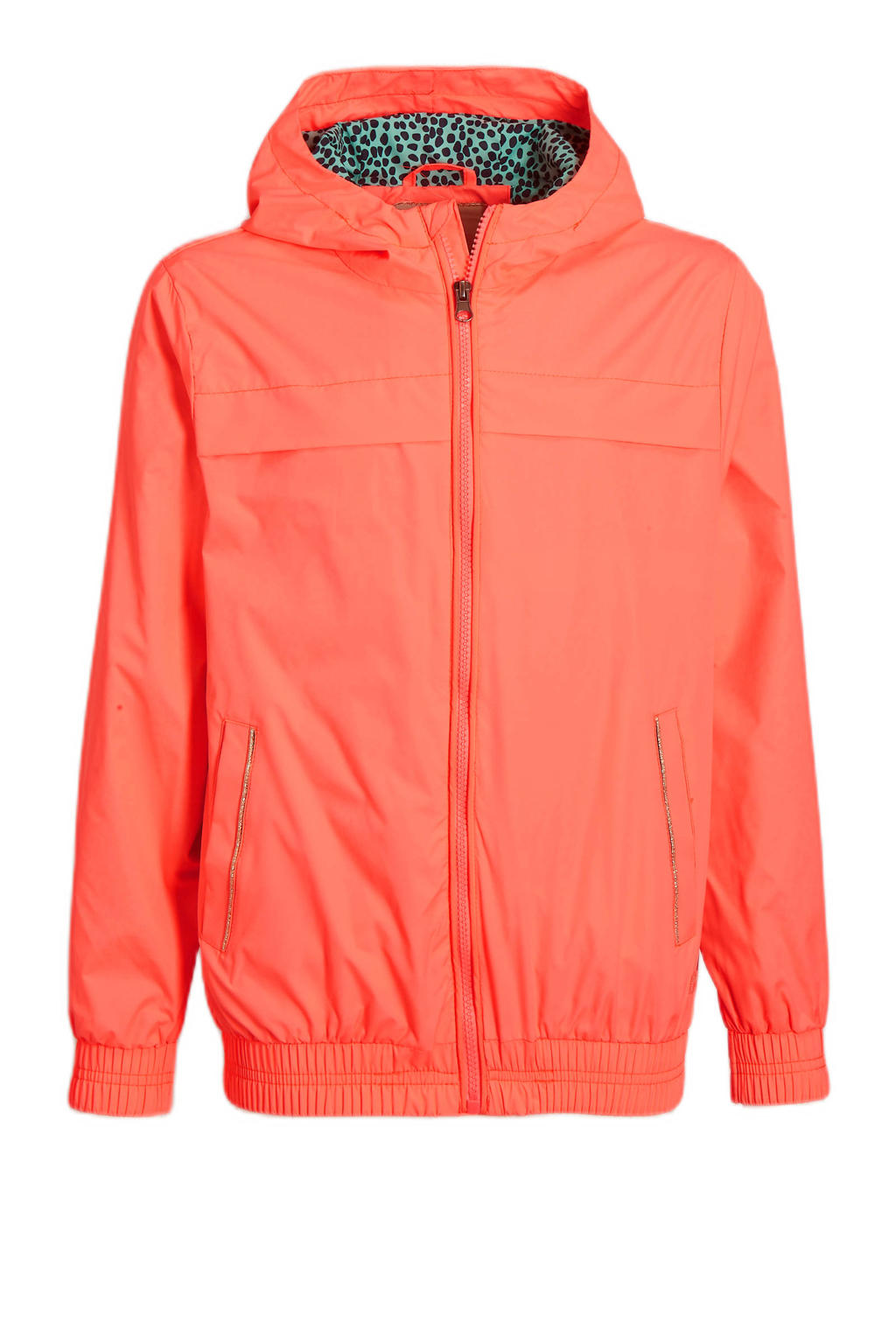 Roze meisjes Orange Stars zomerjas Marie van polyester met effen, lange mouwen, capuchon en ritssluiting