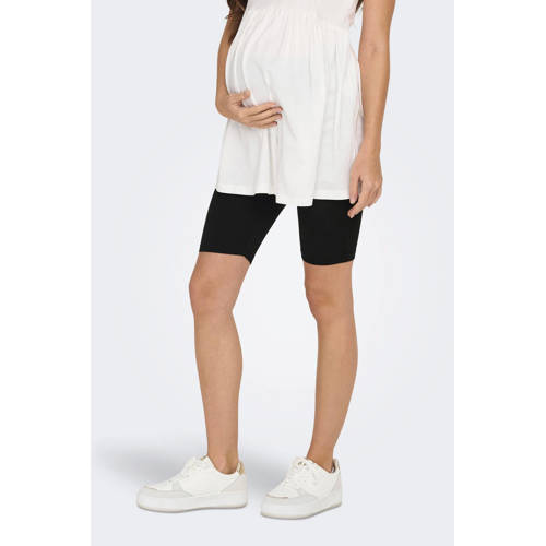 ONLY MATERNITY zwangerschaps biker short - set van 2 zwart Broek Dames Katoen - maat S afbeelding