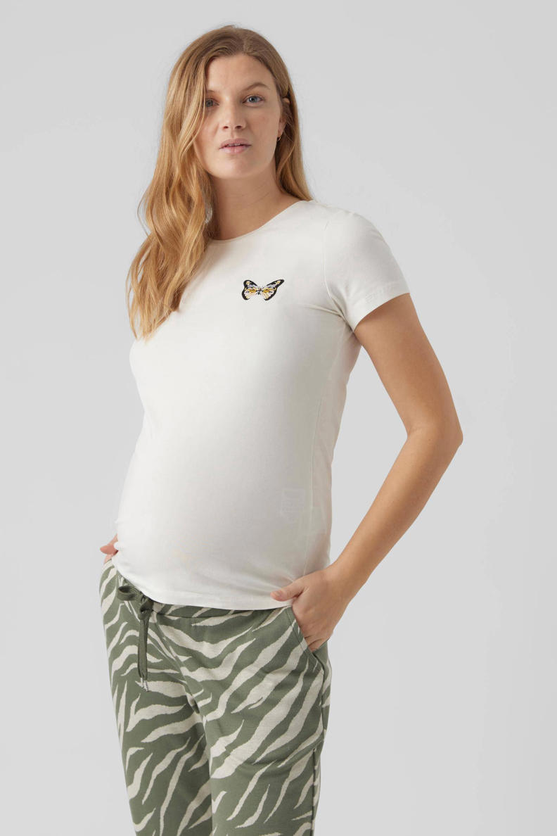 Mamalicious Zwangerschapsshirt met lange mouwen en drapering in marineblauw online kopen | P&C