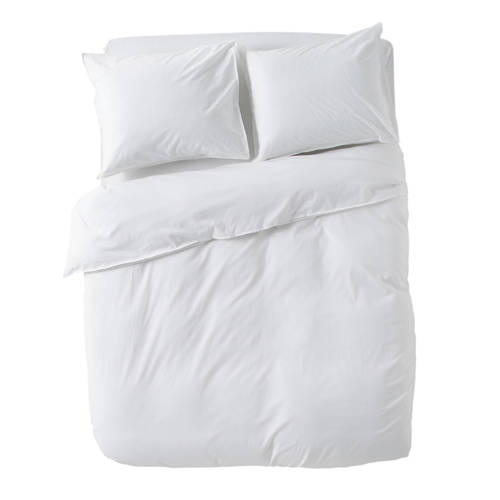 Wehkamp Home katoenen dekbedovertrek 1 persoons (140x220 cm) Wit Effen