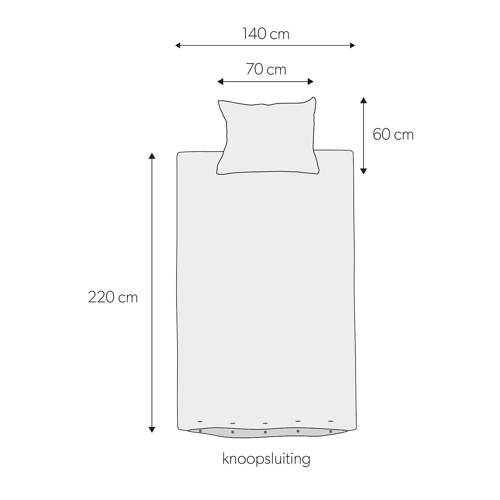 Wehkamp Home katoenen dekbedovertrek 1 persoons (140x220 cm) Wit Effen