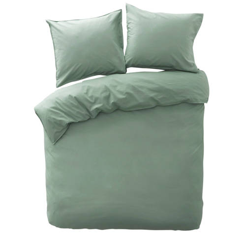 Wehkamp Home katoenen dekbedovertrek 1 persoons (140x220 cm) Groen