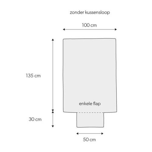 Wehkamp Home katoenen dekbedovertrek baby (100x135 cm) Wit Effen