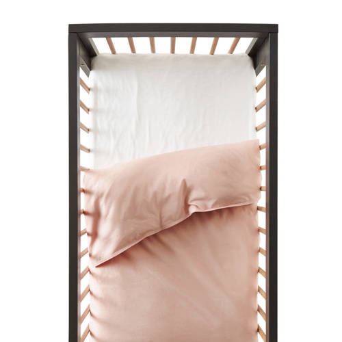 Wehkamp Home katoenen dekbedovertrek baby (100x135 cm) Roze Effen