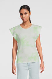 thumbnail: AI&KO tie-dye T-shirt Cora groen/wit