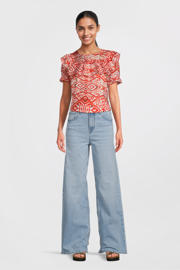 thumbnail: AI&KO top Greta Aztec met all over print en ruches rood