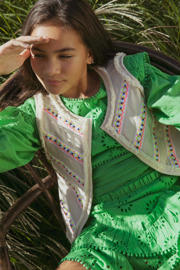 thumbnail: AI&KO longsleeve Isabelle met ruches groen