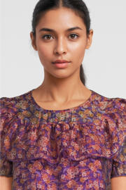 thumbnail: AI&KO gebloemde  top Greta paars