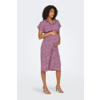 ONLY MATERNITY zwangerschaps- en voedingsjurk OLMHANNOVER met ceintuur roze/zwart