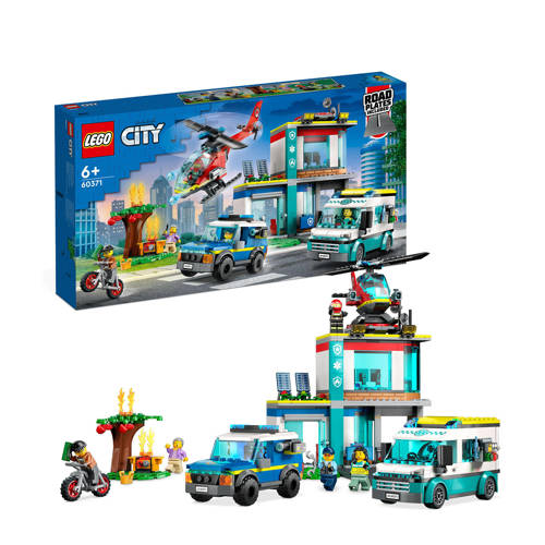 Lego City Hoofdkwartier van hulpdienstvoertuigen 60371 Bouwset