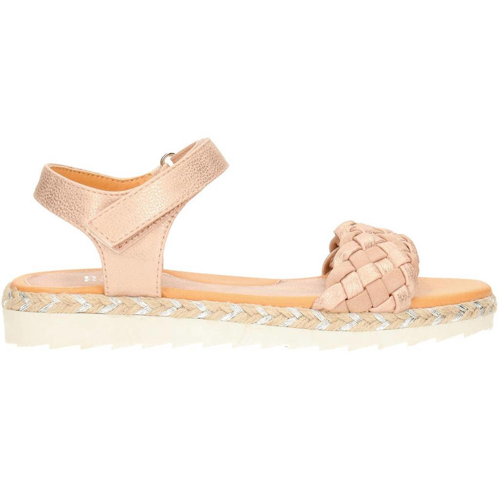 Roségouden meisjes bullboxer sandalen van imitatieleer met klittenband