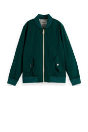 thumbnail: Groene jongens Scotch & Soda zomerjas van polyamide met effen, lange mouwen, ronde hals en ritssluiting