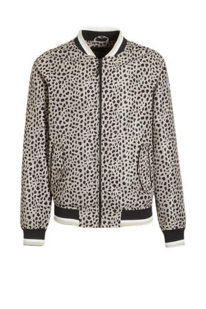 bomberjack zomer ZHURI met dierenprint bruin/beige/zwart