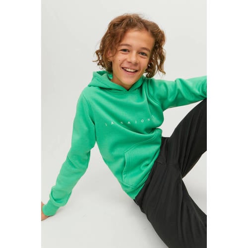 JACK & JONES JUNIOR hoodie met logo groen Sweater Logo 