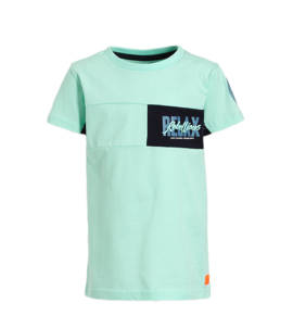 Orange Stars T-shirt Menzo met printopdruk blauw