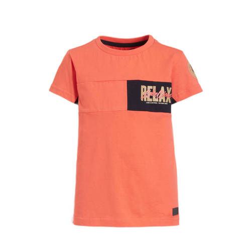 Orange Stars T-shirt Menzo met printopdruk oranje Jongens Katoen Ronde hals