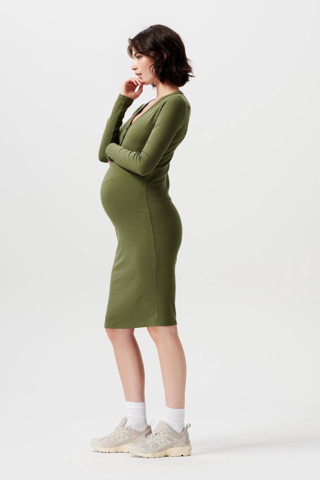 Supermom zwangerschaps- en voedingsjurk Eufaula groen