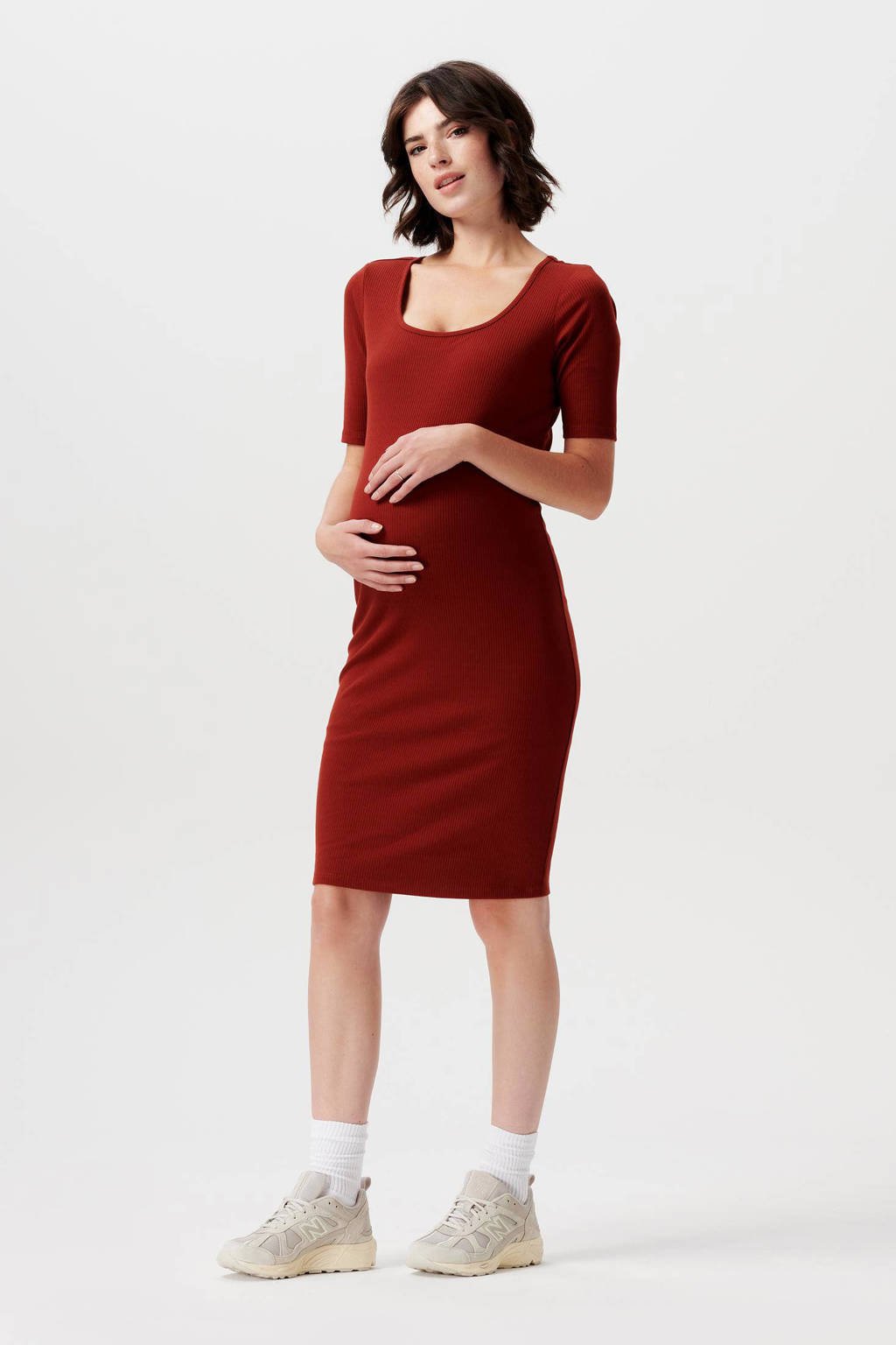 Supermom zwangerschapsjurk Felton rood