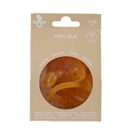 Hevea fopspeen orthodontisch “Classic' 3-36 maanden 100% natuurrubber (set van 2)