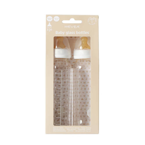 Hevea Baby glass bottle 240ml 2 pack Fles | Fles van