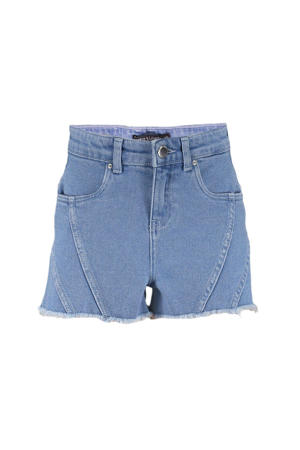 slim fit denim short Izzzy mid blue denim
